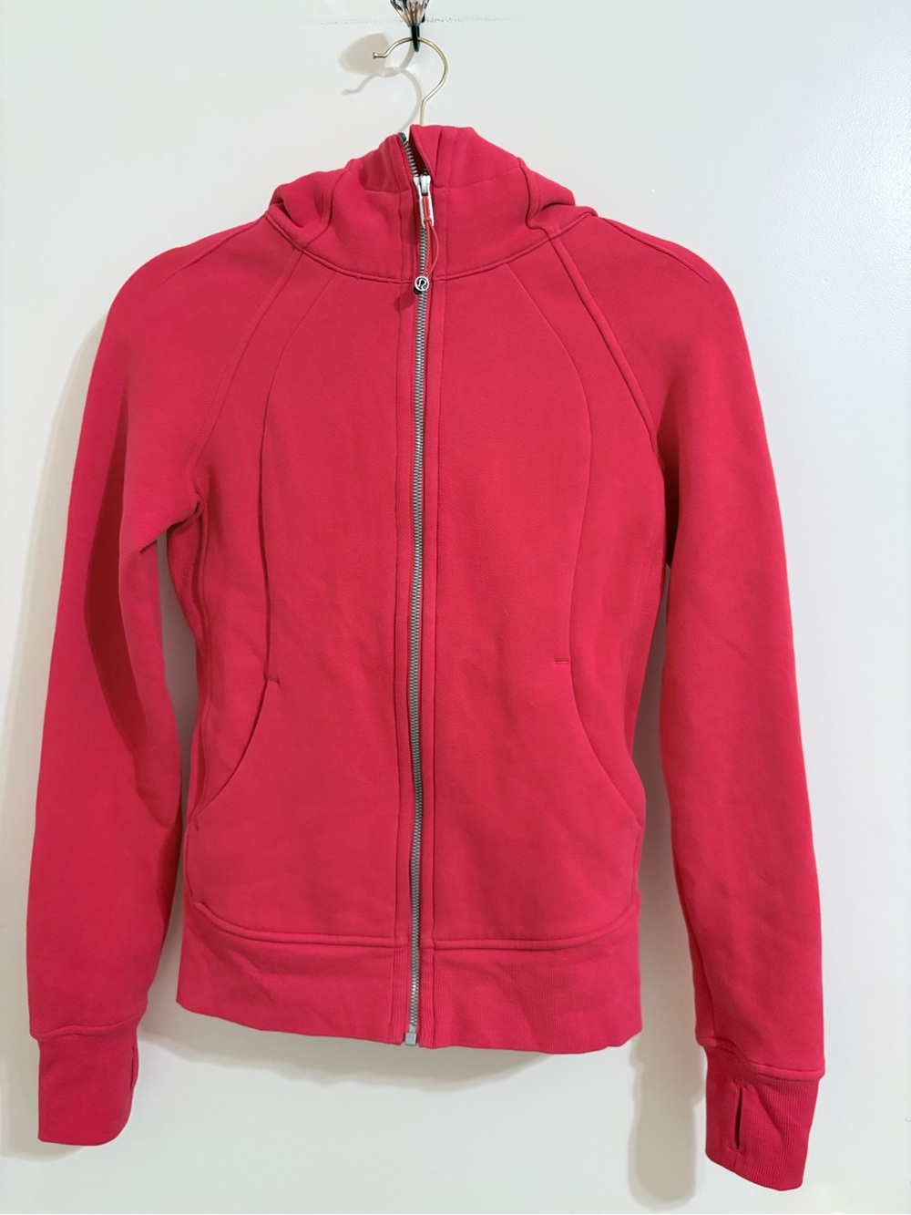 lululemon athletica Women's Pink Full-Zip Sweater Vest Scuba Size 4